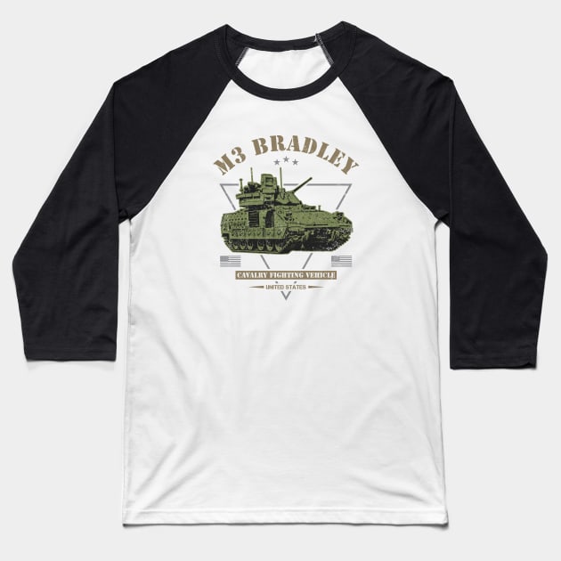 M3 Bradley CVF Baseball T-Shirt by Military Style Designs